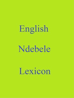 cover image of English Ndebele Lexicon